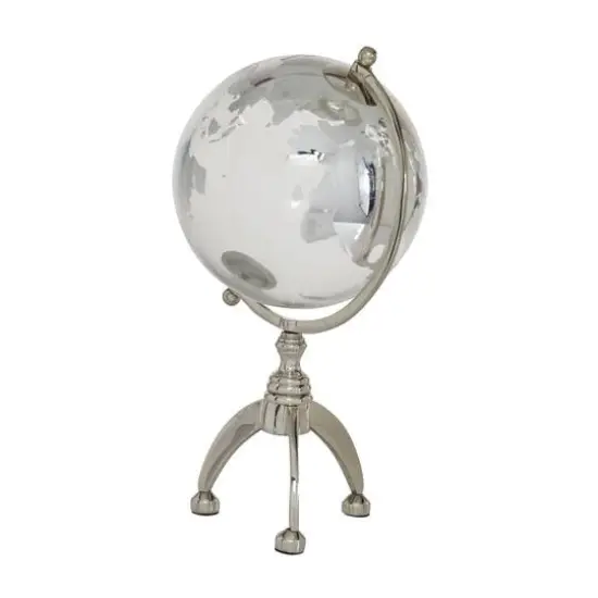 15" Silver Aluminum Glam Globe {6}