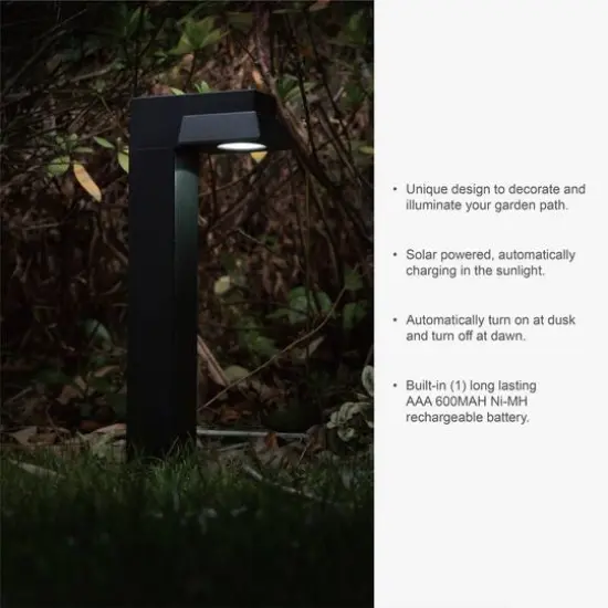 Glitzhome&reg; 15" Solar Powered LED Pathway Ground Lights Set {6}