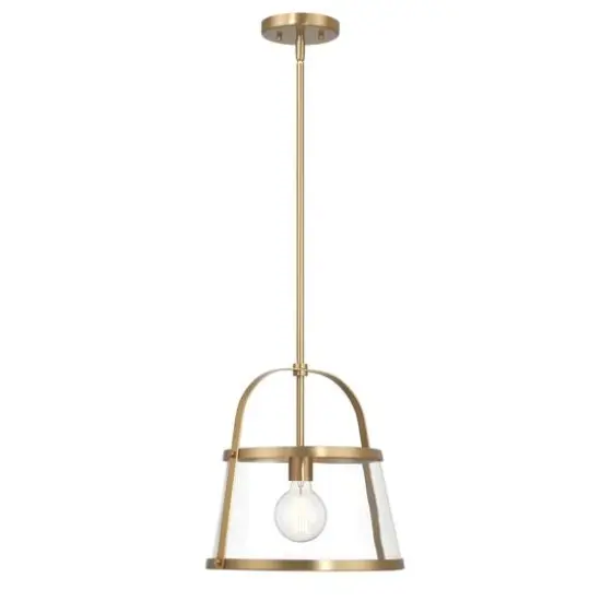 Hello Honey&reg; Fallon Gold Vintage Metal & Clear Glass Ceiling Light {13}