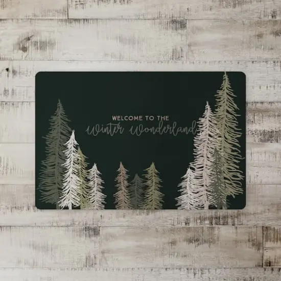 Dark Welcome Winter Wonderland 27x18 Floor Mat {3}