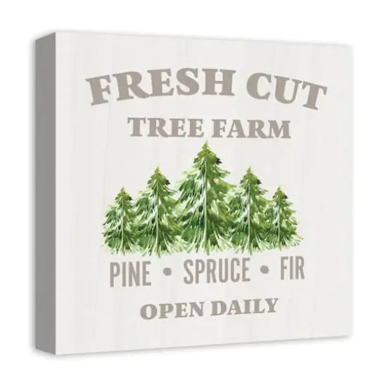Fresh Cut Tree Farm 16x16 Canvas Wall Art {3}