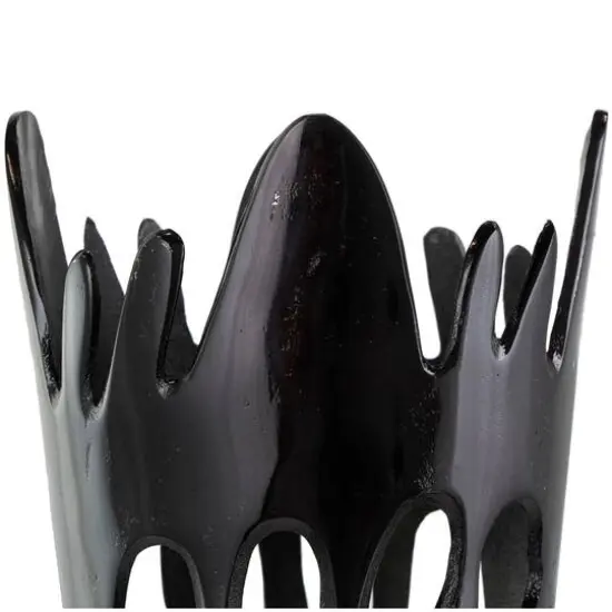 31" Black Aluminum Drip Vase with Melting Designed Body {6}