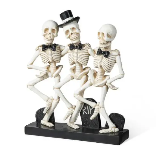 Glitzhome&reg; 10.5" Halloween Dancing Skeleton Table D&eacute;cor {1}