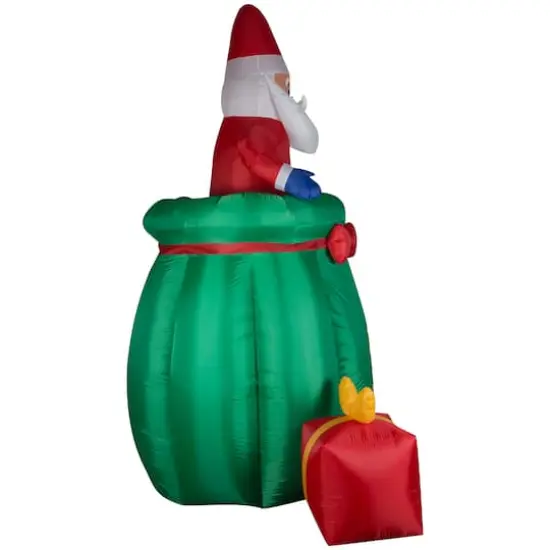 10ft. Airblown® Inflatable Giant Animated Santa in a Gift Sack {5}