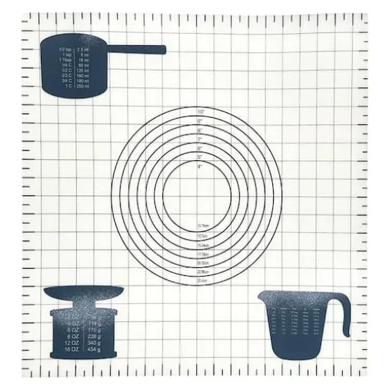20" Blue Silicone Baking Mat by Makery&trade; {1}