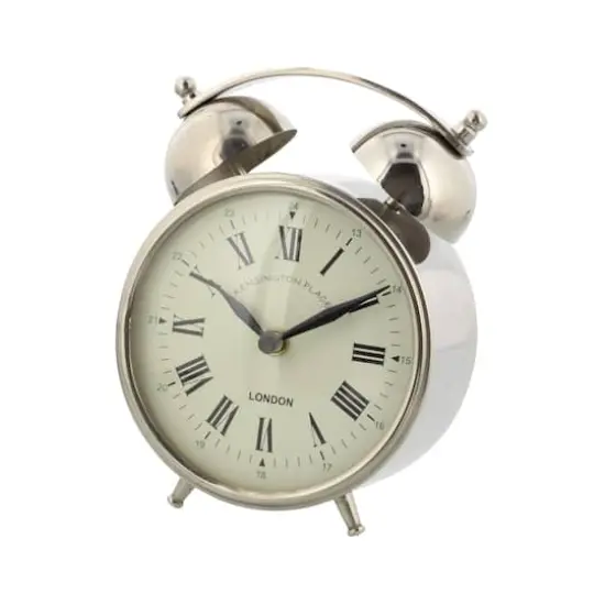 7" Stainless Steel and Aluminum Traditional Clock {4}