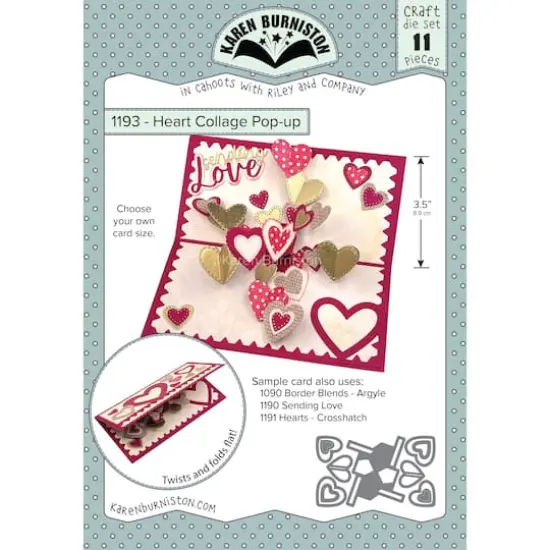 Karen Burniston Heart Collage Pop-Up Dies {1}