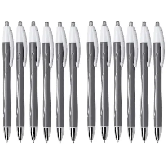 BIC&reg; Glide&trade; Exact Black Fine Point 0.7mm Retractable Ball Point Pens, 12ct. {3}