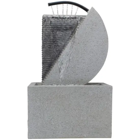 20" Gray Modern Style Rainfall Outdoor Water Fountain {1}