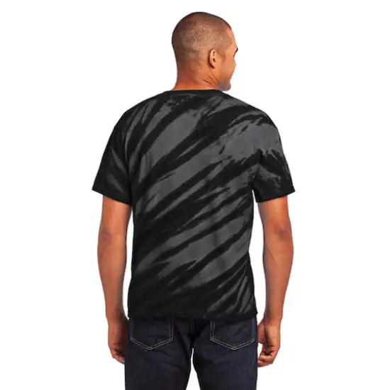 Port & Company&reg; Tiger Stripe Tie-Dye T-Shirt Black {6}
