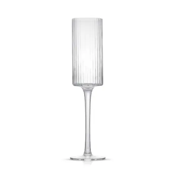 JoyJolt&reg; 6oz. Elle Fluted Cylinder Champagne Glasses, 2ct. {4}