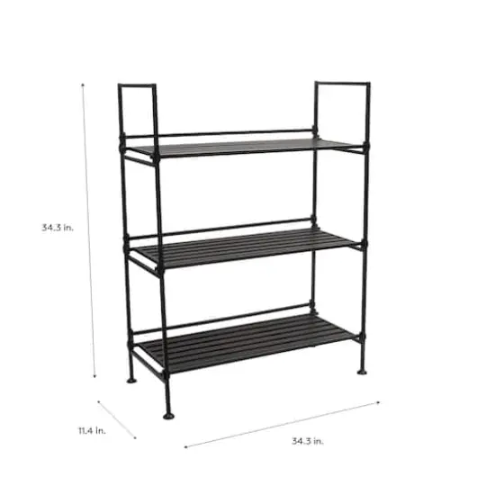 Organize It All Espresso 3 Tier Shelf {5}
