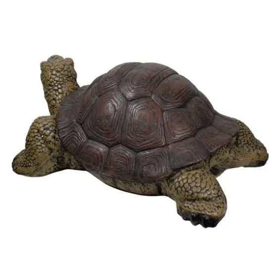 22.75" Brown & Green Turtle Outdoor Garden Statue {5}