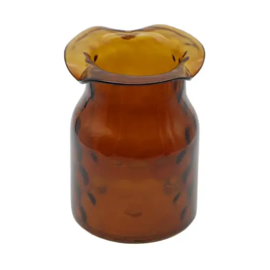 7" Amber Rough Edge Glass Vase by Ashland&reg; {3}