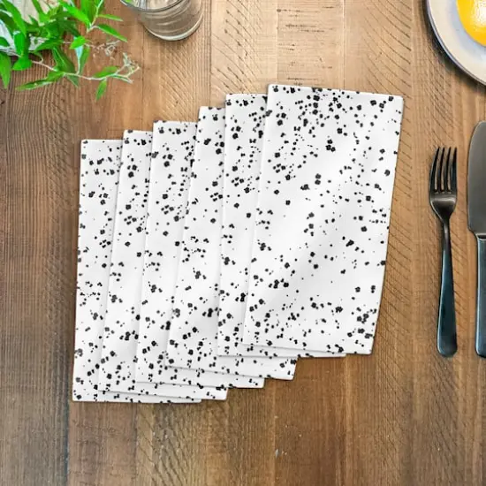 Monochromatic Speck Pattern 10" x 10" Cotton Twill Napkin {4}