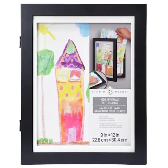 9" x 12" Kids Art Frame with Storage by Studio D&eacute;cor&reg; Black {1}