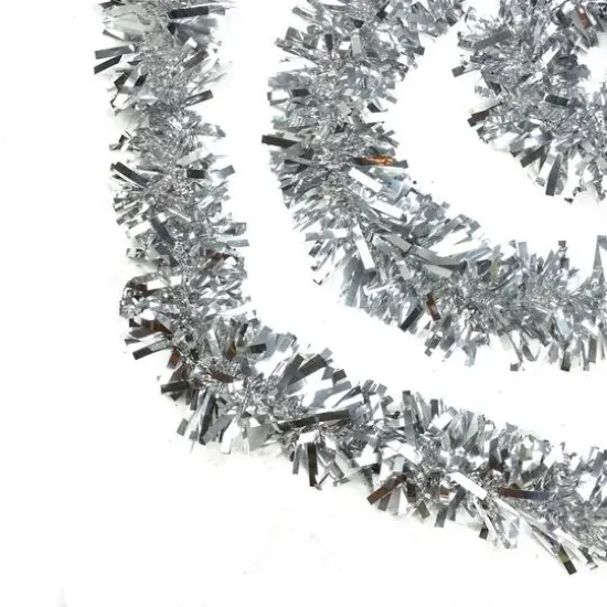 50ft. Silver Wide Cut Tinsel Garland {1}