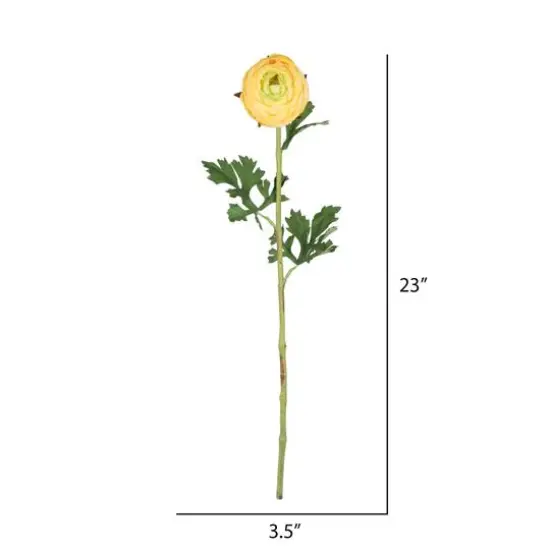 Yellow Ranunculus Artificial Stem, 4ct. {3}