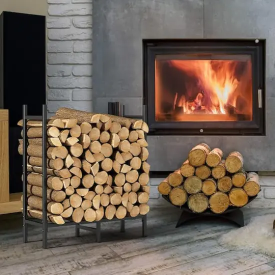 NEX&trade; 63" Heavy Duty Outdoor Metal Firewood Storage Rack {7}