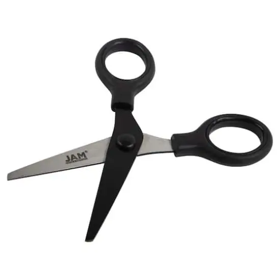 JAM Paper 5" Multi-Purpose Mini Scissors Black {6}