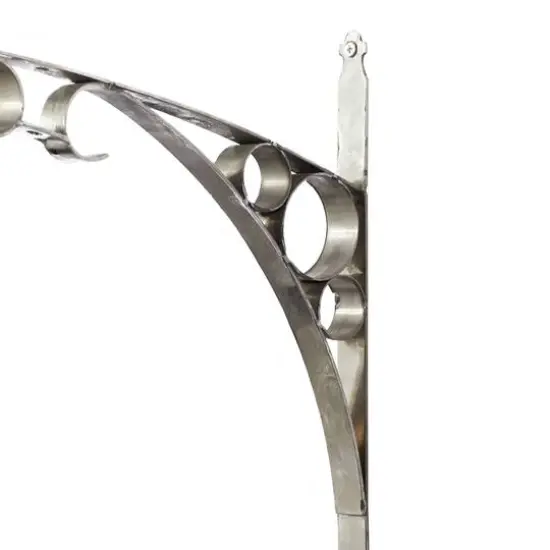 Silver Vintage Stainless Steel Wall Clock, 22" x 16" {9}