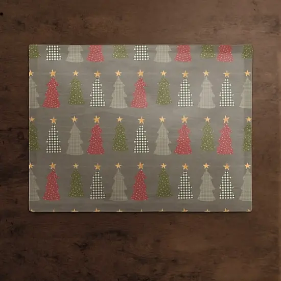 Gray Tree Pattern Cotton Twill Placemat {3}