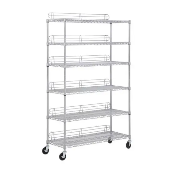 Honey Can Do Chrome 6-Tier Heavy-Duty Adjustable Shelving Unit {6}