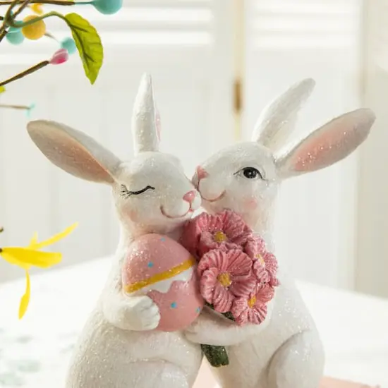 Glitzhome&reg; 7" Easter Loving Bunny Table D&eacute;cor {5}