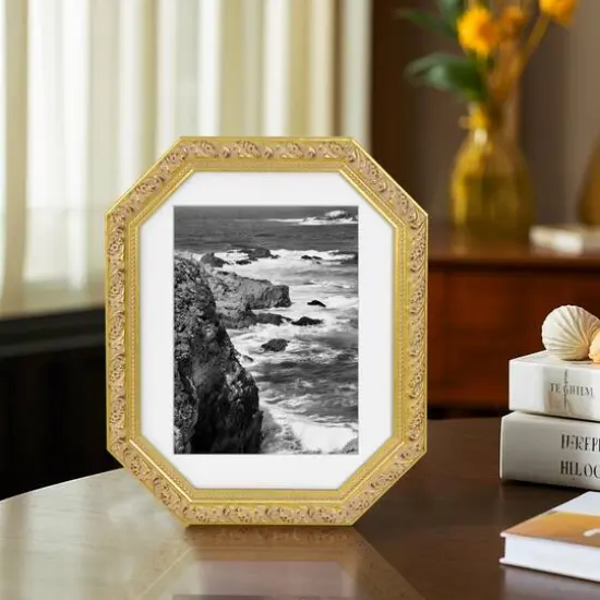 6" x 8" Gold Octagon Tabletop Frame with Mat by Studio Décor® Treasured Finds {7}