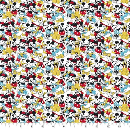 Disney Mickey Sensational Six Vintage Cotton Fabric {1}