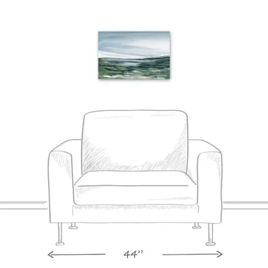 Abstracted Landscape 18" x 12' Canvas Wall Art {4}