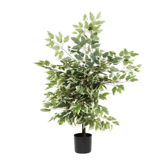 Ficus Tree Artificial Decorative Foliage, 45", Green {7}