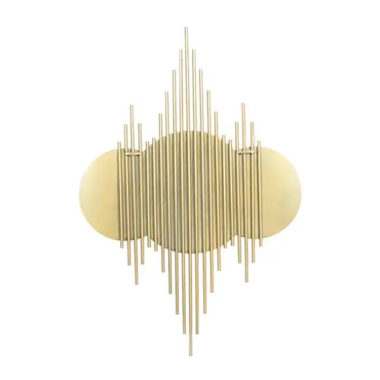 CosmoLiving by Cosmopolitan 39" Gold Metal Contemporary Wall Mirror Décor {7}