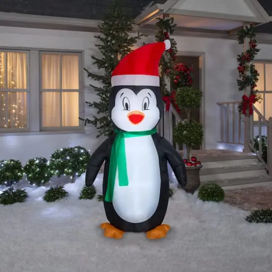 7ft. Airblown&reg; Inflatable Christmas Penguin {3}