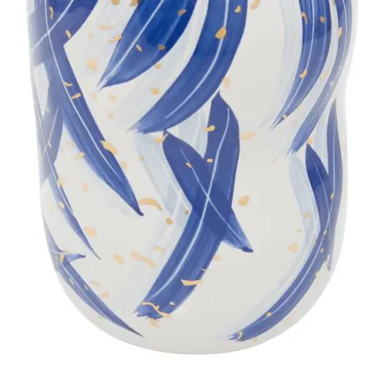 Blue Ceramic Contemporary Vase, 7" x 13" {7}