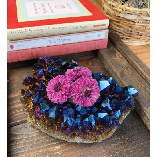 Mystic Blue Titanium Candle Holder {4}