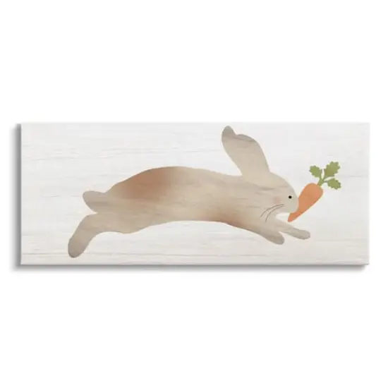 Stupell Industries Rabbit & Carrot Grain Pattern Canvas Wall Art {1}