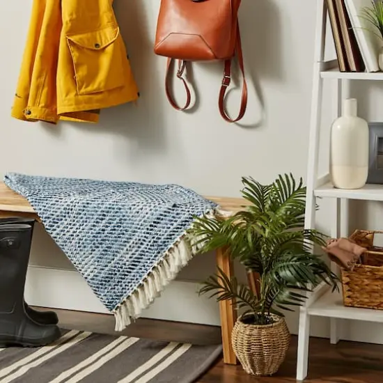 DII&reg; Blue Tone Diagonal Stripe Acrylic Throw {7}