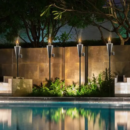 Sorbus 60" Matney Cone Stainless Steel Outdoor Torches , 2ct. {5}