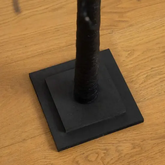 7ft. Pre-Lit Halloween Black Twig Artificial Tree with 390 Orange & Purple LED Lights {8}