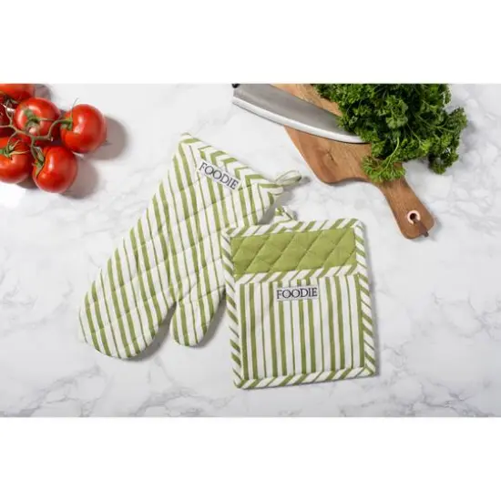 Parsley Foodie Gourmet Chef Potholder Set {5}