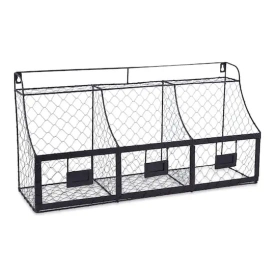 DII&reg; Black Farmhouse Chicken Wire Organizer {1}