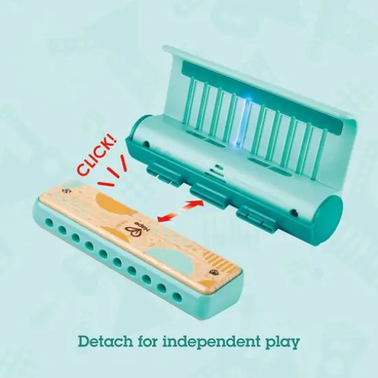 Hape Learn with Lights Teal Harmonica {5}