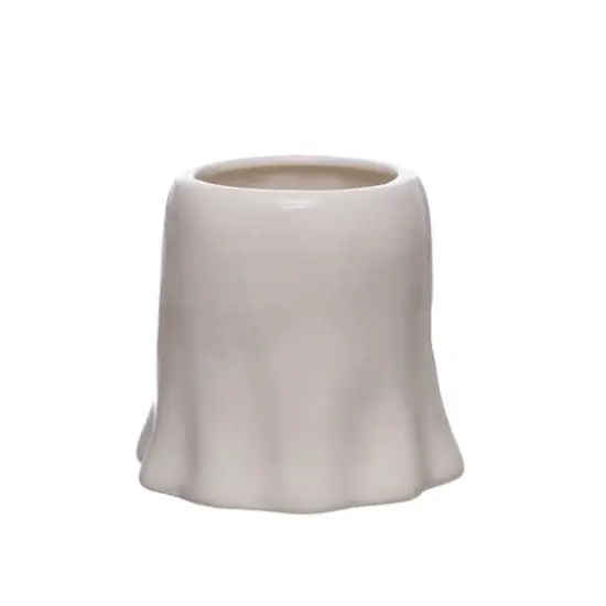 4.5" White Ghost Ceramic Decorative Container by Ashland&reg; {4}