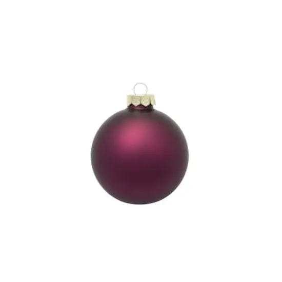 Whitehurst 12ct. 2.75" Matte Glass Ball Ornaments Purple Matte {1}