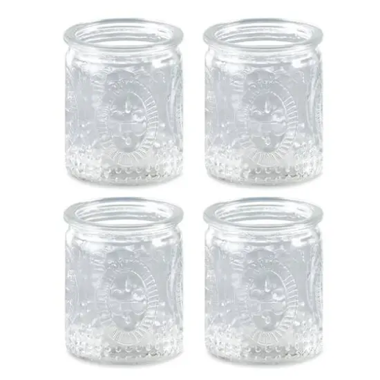 Kate Aspen&reg; Vintage Clear Glass Tea Light Holder, 4ct. {1}