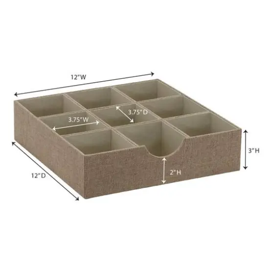 Household Essentials Drawer Organizer Tray Brown {5}