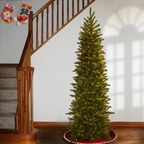 6.5ft. Pre-Lit Grand Fir Artificial Christmas Tree, Clear Lights {3}