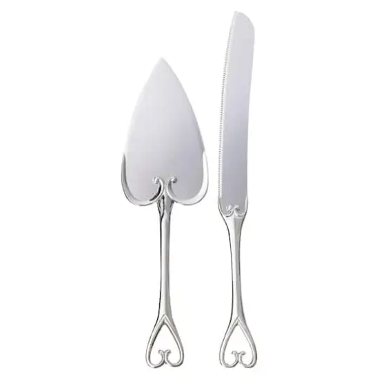 Silver Heart Wedding Cake Knife Set by Celebrate It&trade; {6}