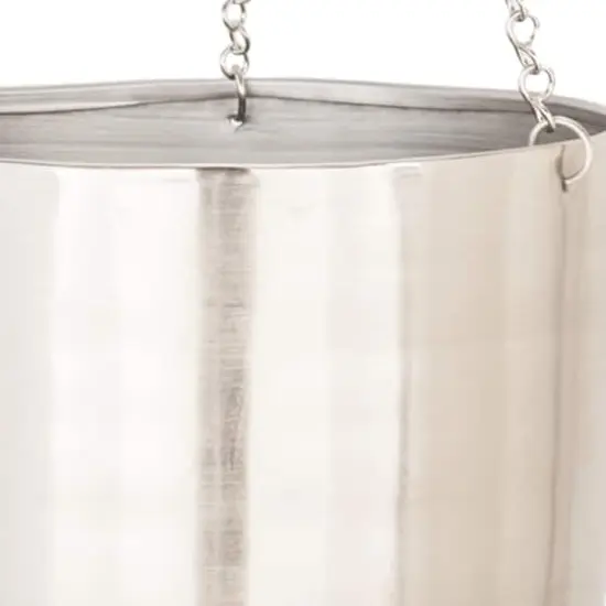 Silver Metal Glam Hanging Planter Set {4}